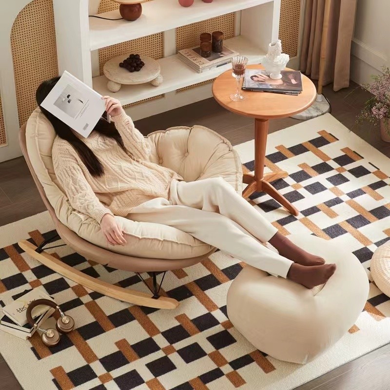 Penguin Rocking Chair Multi-buckle Penguin Rocking Chair Honeycomb Chair Lazy Sofa Nap Rental House Living Room Balcony Rocking Chair