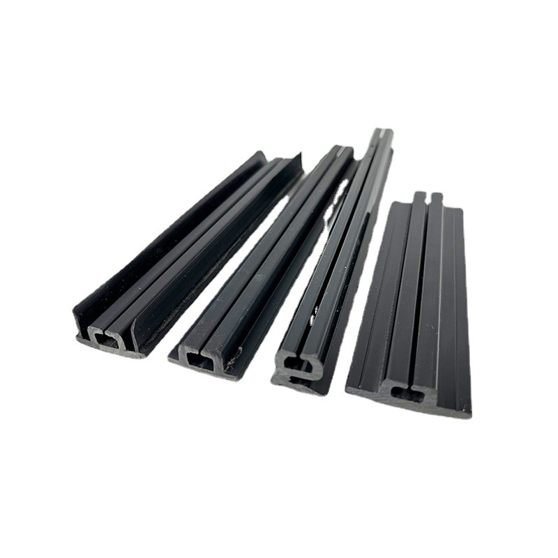 28mm wide slot 0.8mm curtain strip soft and hard composite matte black bright black PVC elastic soft material hardened material
