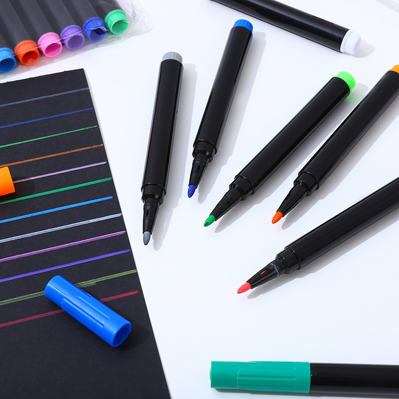 Dust free water soluble chalk liquid lamp board pen LED fluorescent board White large 12 color erasable blackboard pen