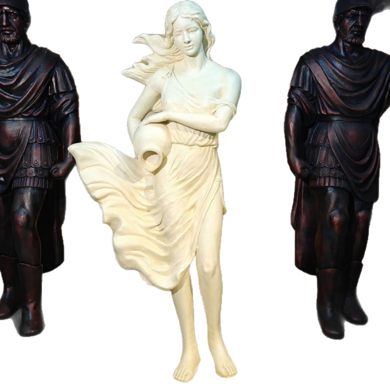 European-Style Floor-Standing Goddess Large Angel Craft Water Feature Home Community Garden Hotel Sandstone Sculpture Ornament