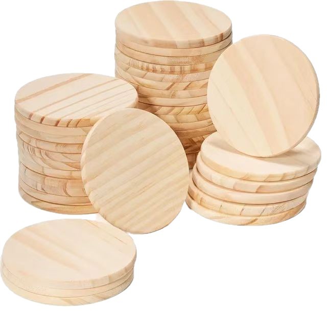 Wooden Round Coaster Kung Fu Tea Ceremony Cup Holder Diy Painting Wood Wood Heat Insulated Dining Table Mat Pine Coaster