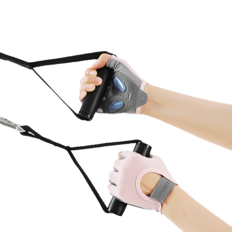 New Sports Gloves for Women's Yoga Fitness Exercise Non-Slip Shock-Absorbing Half-Finger Gloves Wear-Resistant Breathable Anti-Callousing Cycling