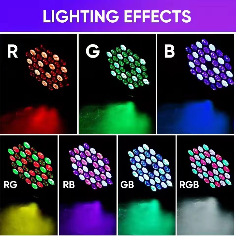 Cross-border 36 single-color led pai lights dance room colorful lights dance room atmosphere lights wedding performance lighting stage lights