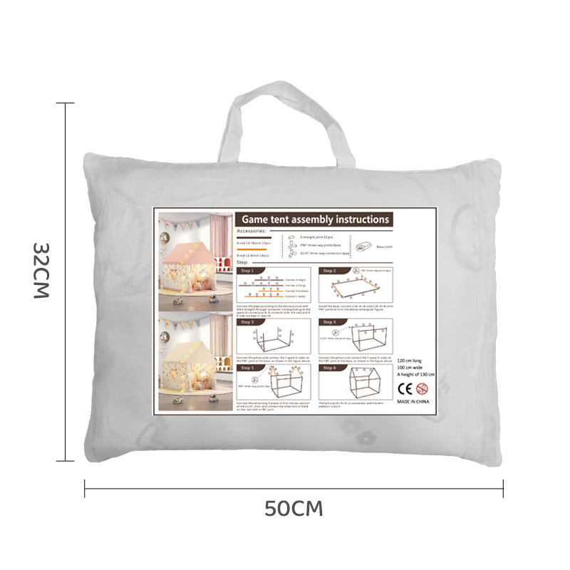 Children's Tent Indoor Girls Boys Castle Small House Dollhouse Princess Dream Bed Game Secret Base