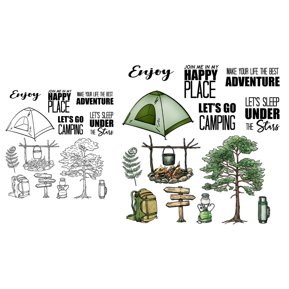 Camping scrapbook metal carbon steel knife mold glue stamp cutting die embossing etching cutting knife mold