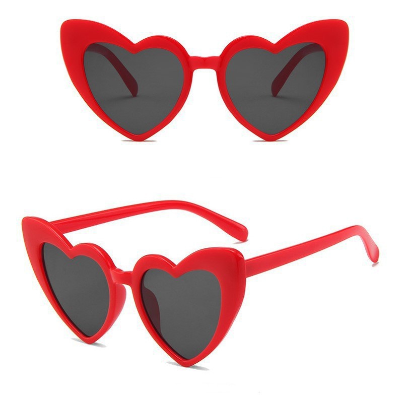 2022 New Cross-Border European and American Style Heart Women's Sunglasses Women's Fashion Big Face Slimming Look Sunglasses