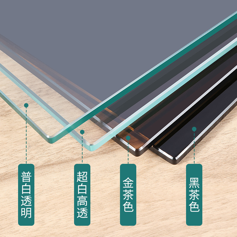 Factory direct tempered glass tempered glass tabletop coffee table dining table glass table round rectangular