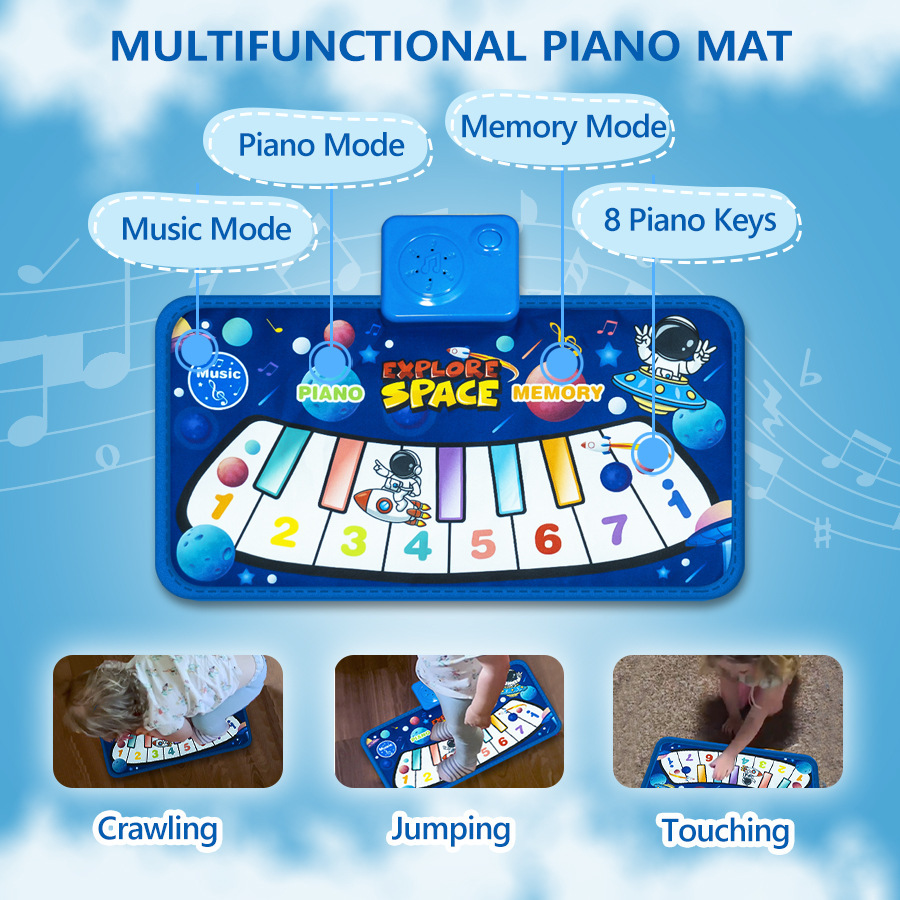 Cross-border New Products Children's Piano Mat Baby Early Childhood Education Music Toys Pedal Music Piano Parent-Child Interactive Science and Education Toys