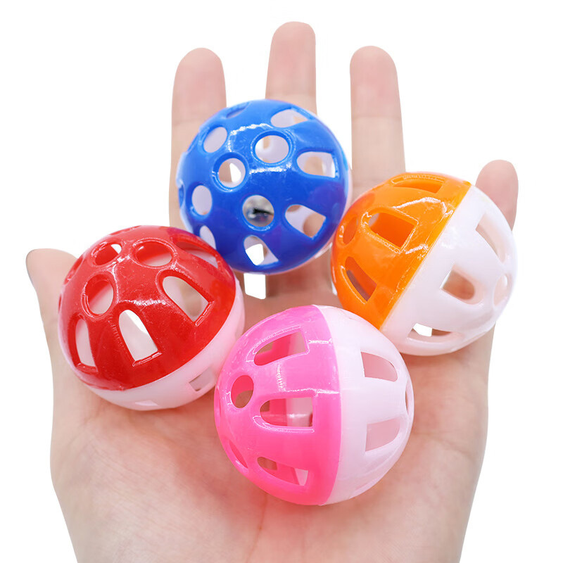 Cat toy ball self-hi cat sound toy bell ball will move to relieve boredom colorful hollow cat pet toy