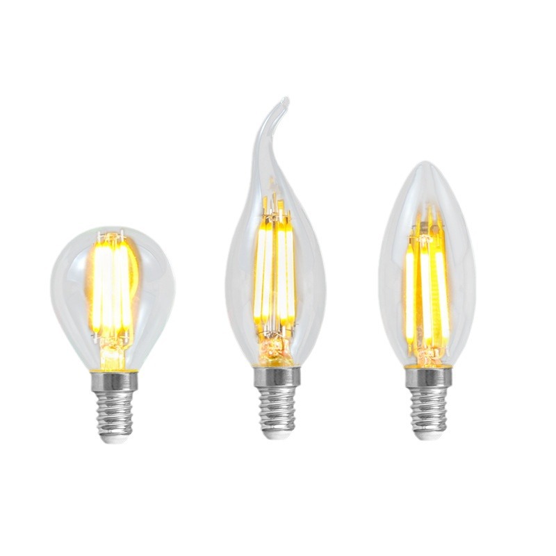 stepless dimmable LED imitation tungsten Edison C35 candle E12-110V no stroboscopic ball bubble free shipping