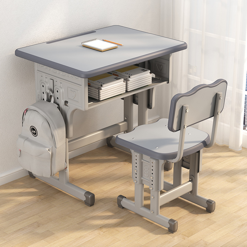 Desks and Chairs Children's Learning Desk Liftable School Primary and Secondary School Students Desks and Chairs Tutoring Class Table and Chair Set Combination