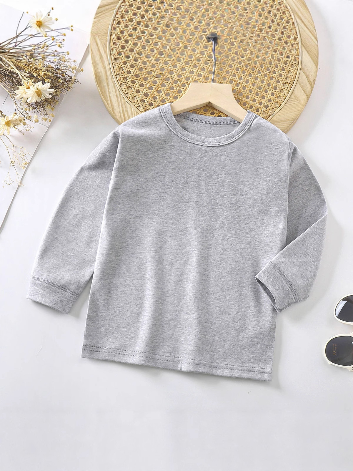 Export quality spring and autumn children's sanding boneless 40 pure cotton autumn clothing line clothing home clothing big children's pajamas base