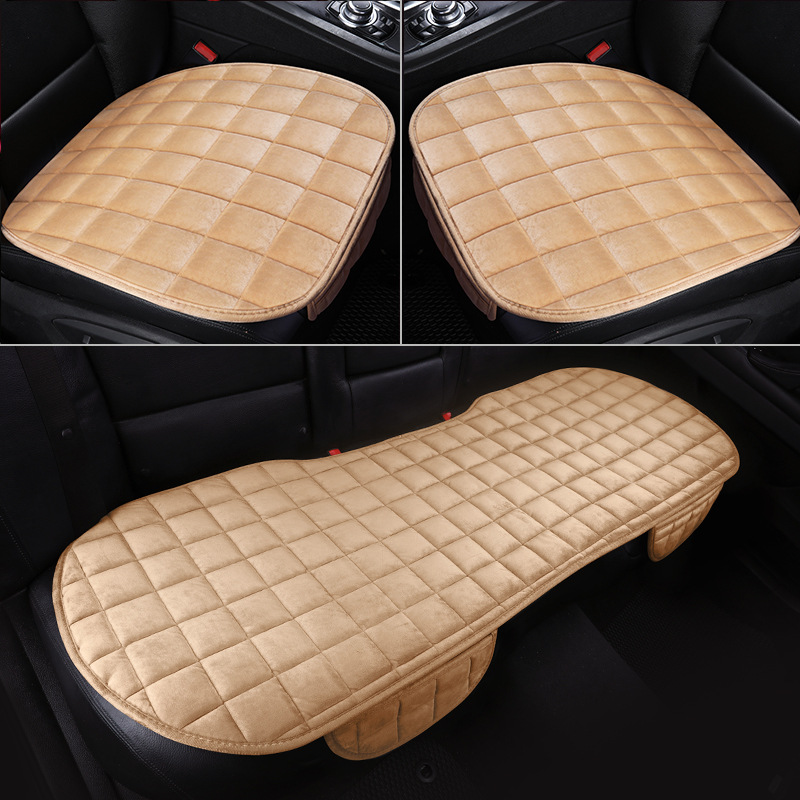 Winter plush cushion padded warm car cushion three-piece set manufacturers wholesale