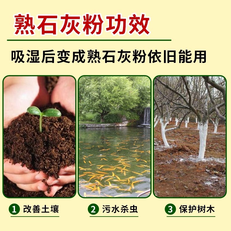 Guanghui Quicklime Powder Sterilization, Disinfection, Insecticidal Desiccant, Dehumidification, Moisture Absorption, Tree Brushing, Insect Repellent, Water Quality Purification, Wholesale