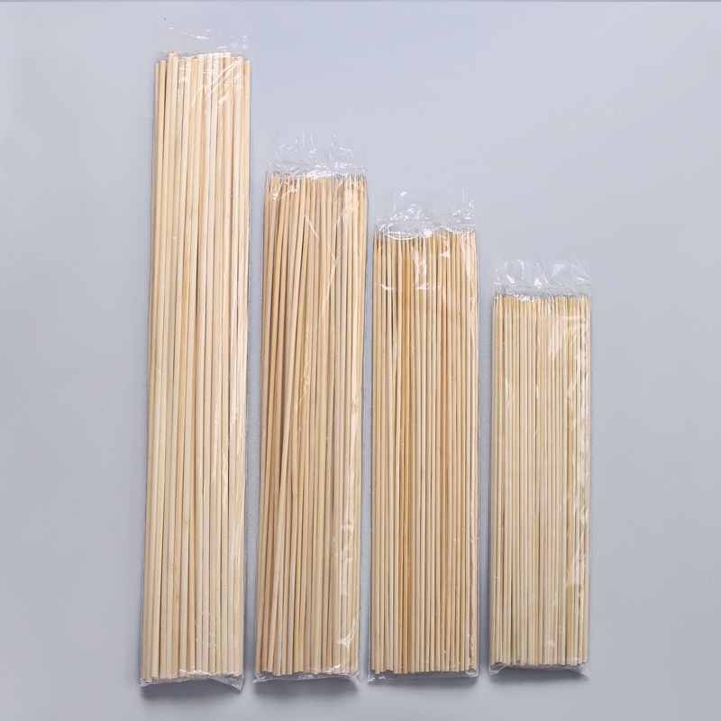 Foreign trade bamboo stick wholesale 2.0-10.0mm disposable barbecue bamboo stick factory string incense commercial barbecue oven accessories