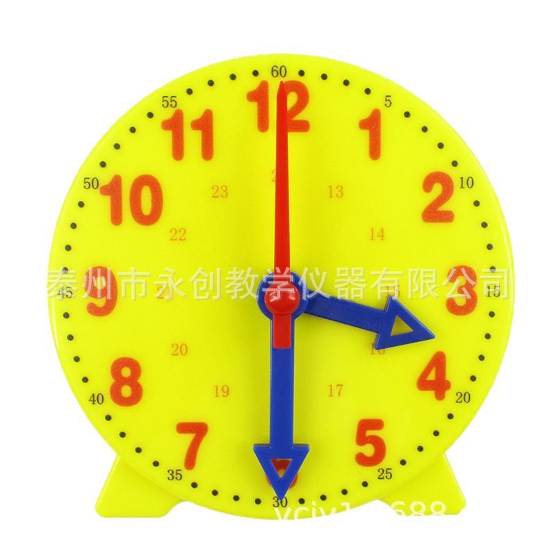 Clock Model 10cm Three-Hand Linkage Non-Linked Primary School Teaching Aids Kidsren's Clock Model Clock Learning Model