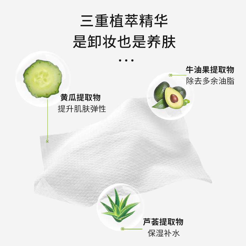 Avocado Plant Extract Wet Wipes 60 Pieces 80 Pieces Disposable Wet Wipes Facial Gentle Cleansing Wipes Lazy Cleansing Wipes