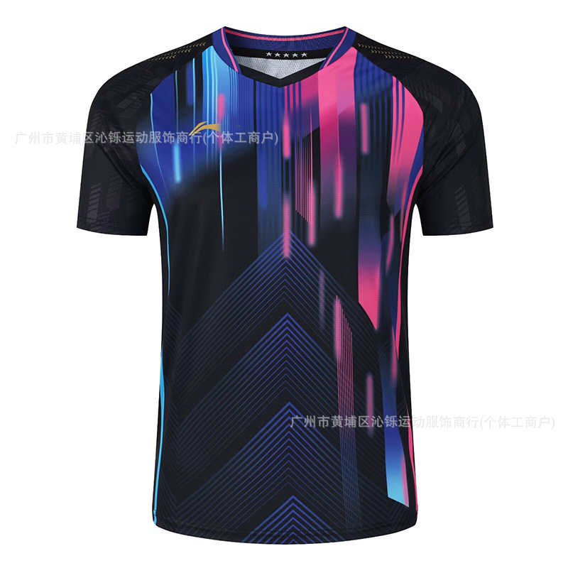 Table Tennis Uniforms, Competition Uniforms, Quick-Drying and Breathable Training Uniforms for Boys and Girls, Sports Tops, Group Purchase Team Uniforms with Printing
