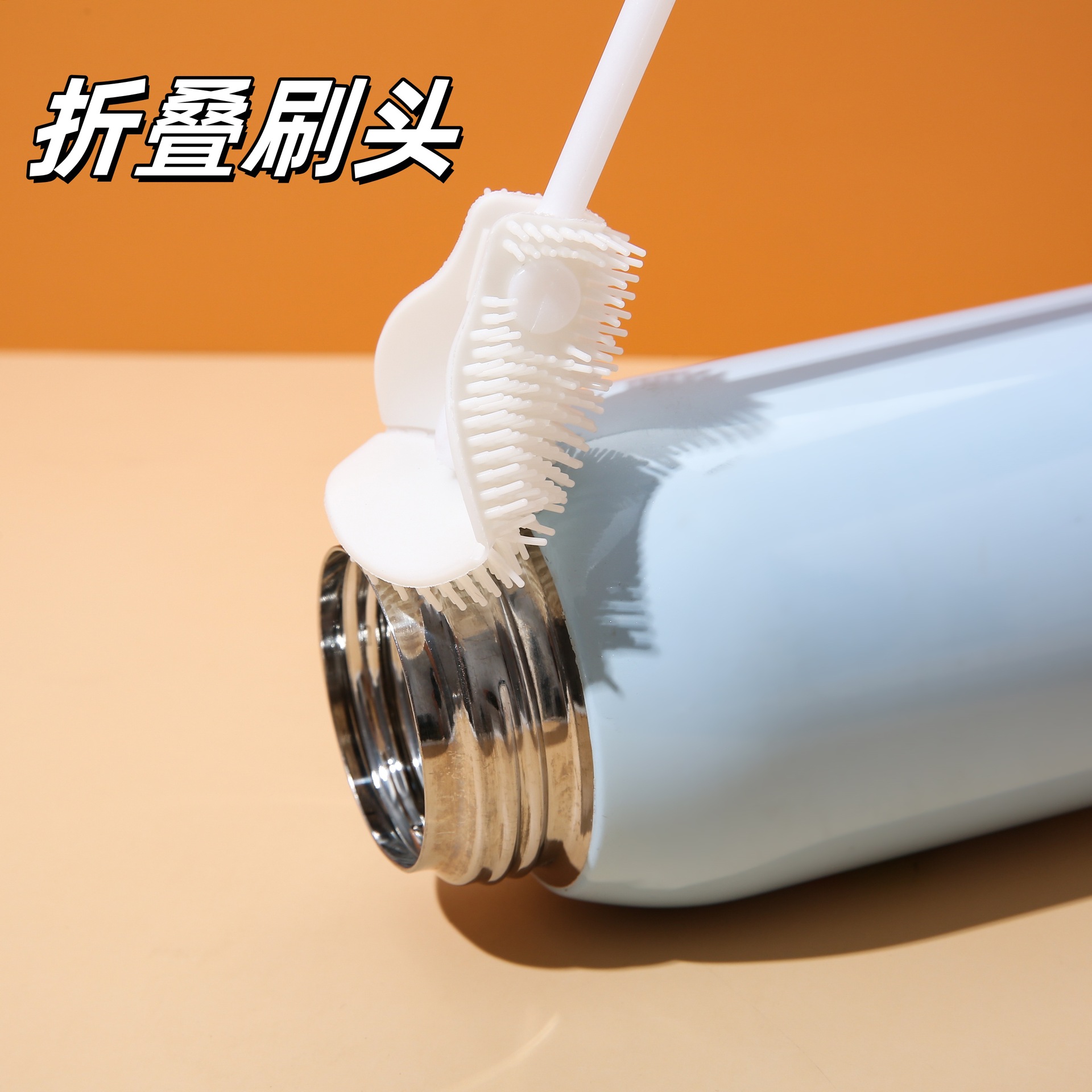 Silicone Milk Bottle Brush Cup Brush Household Long Handle Milk Bottle Cleaning Brush Head Foldable No Dead Angle Multifunctional Cleaning Brush