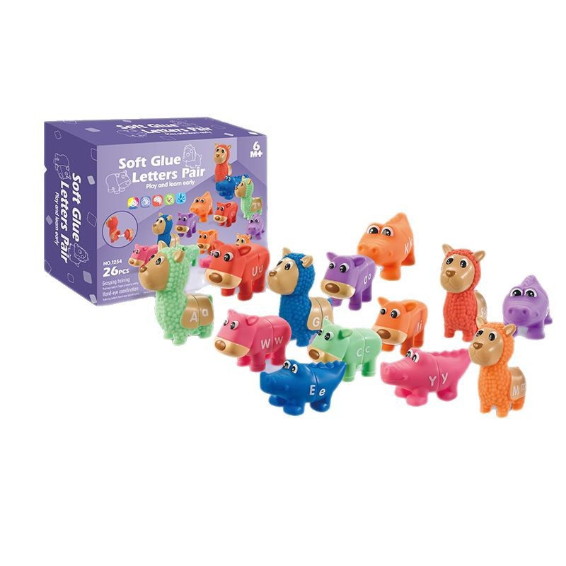 Cross-border Amazon export letter puzzle puzzle dinosaur letter matching toys cognitive early education baby toys