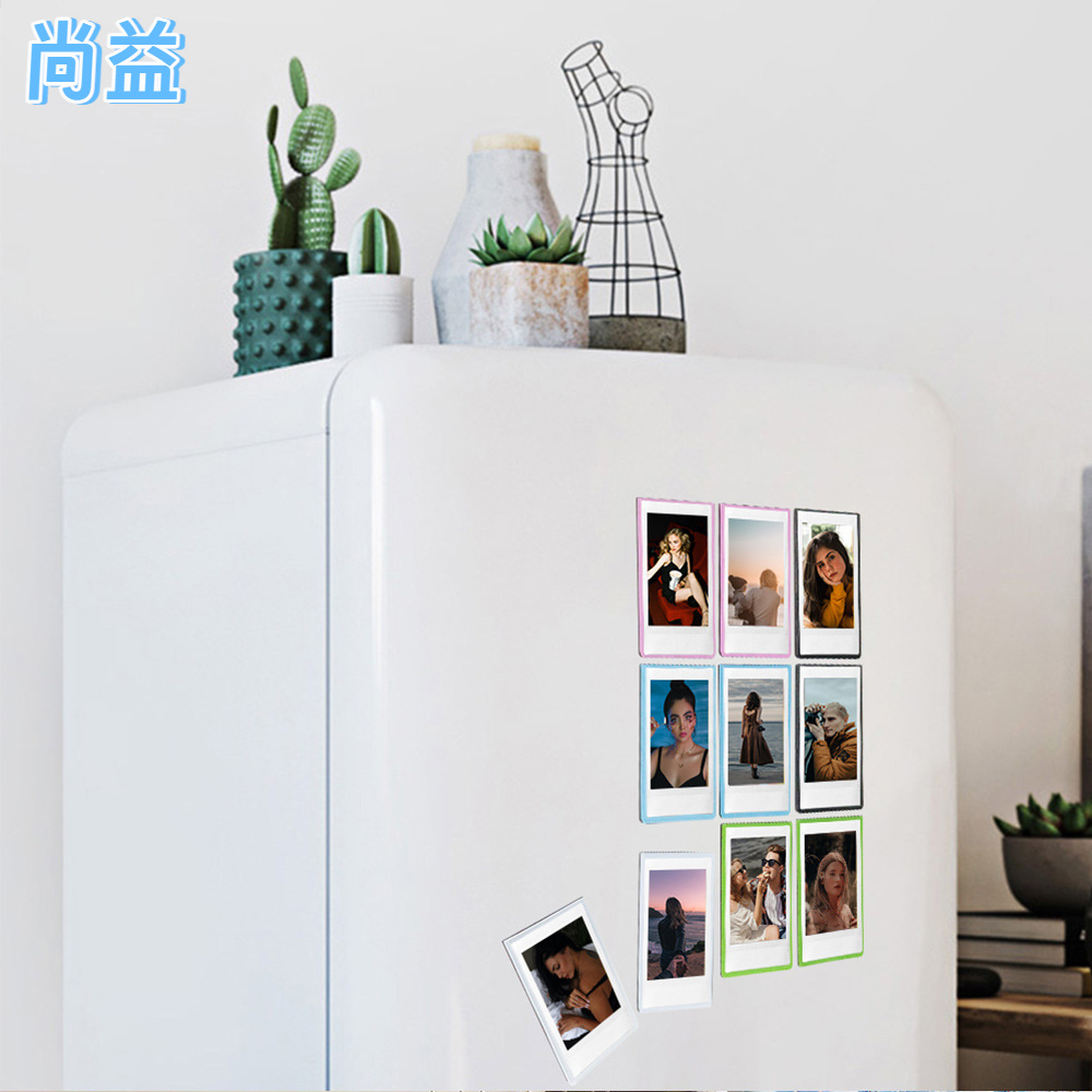 Polaroid 3inch Magnet Color Photo Bag Creative Refrigerator Magnet Personalized Creative Magnetic Star Photo Card Holder