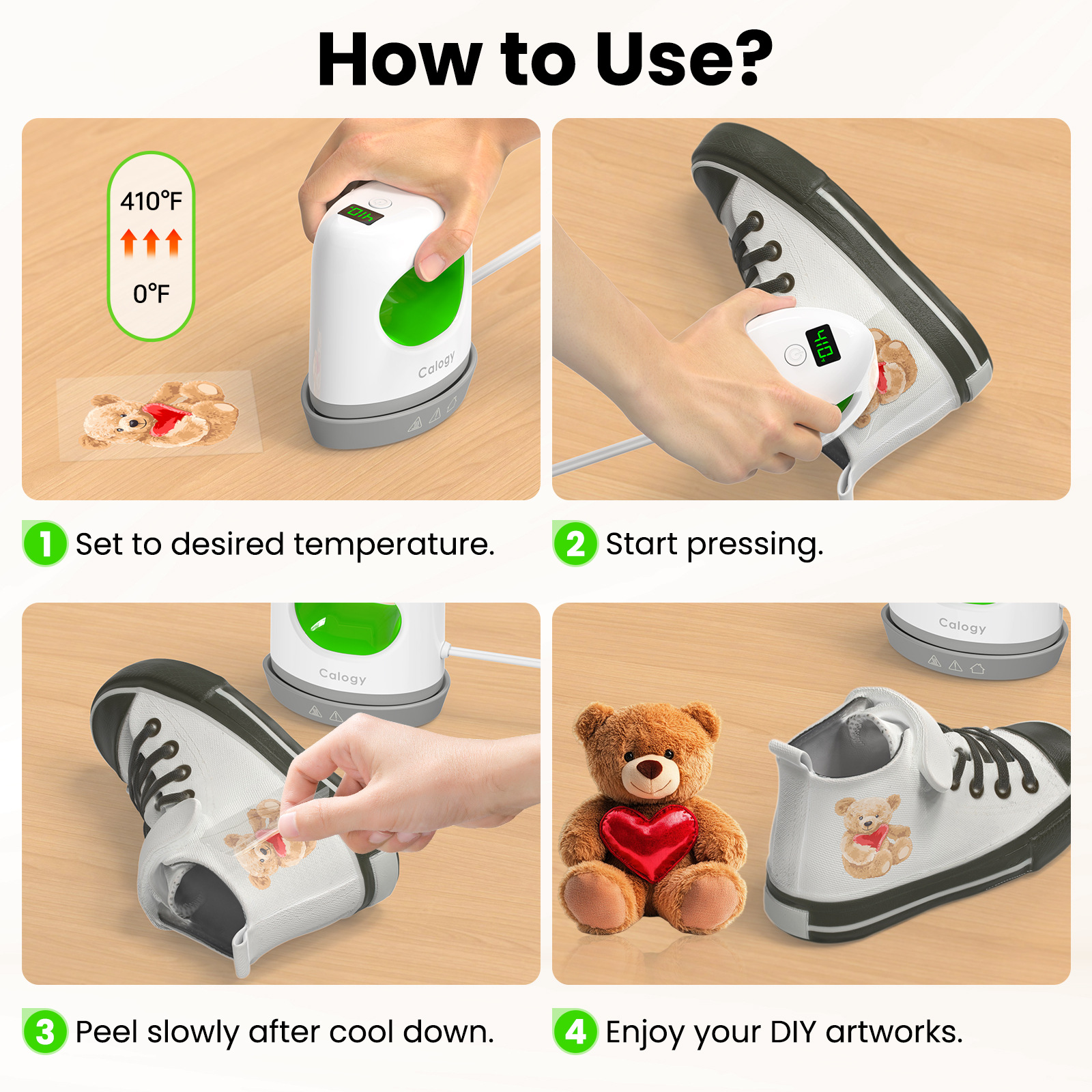 Mini Heat Transfer Machine, Convenient Handheld Iron, Small Heat Transfer Machine, 4-Speed Temperature Control T-Shirt Printing Heat Transfer Machine