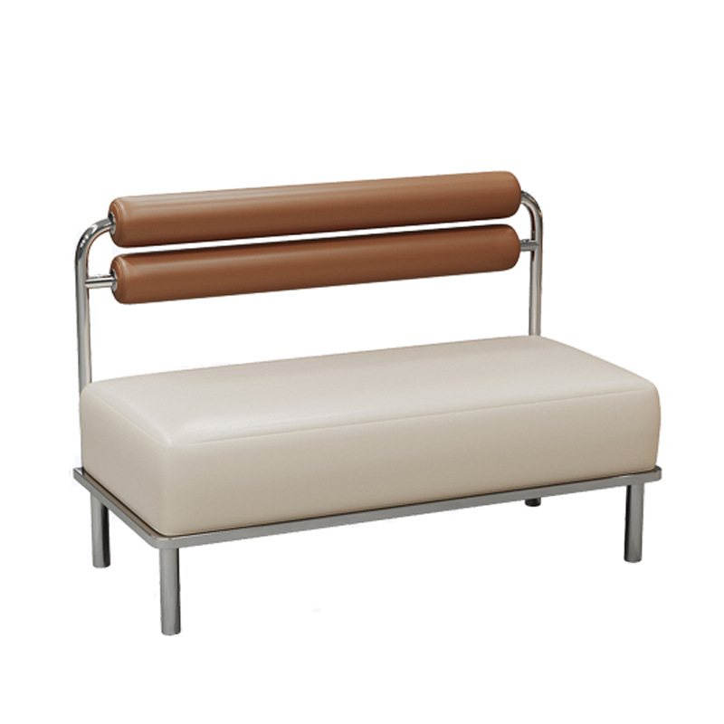 Industrial Style Theme Restaurant Hot Pot Restaurant Wall Deck Milk Tea Shop Barbecue Snack Bar Stainless Steel Table and Chair Combination