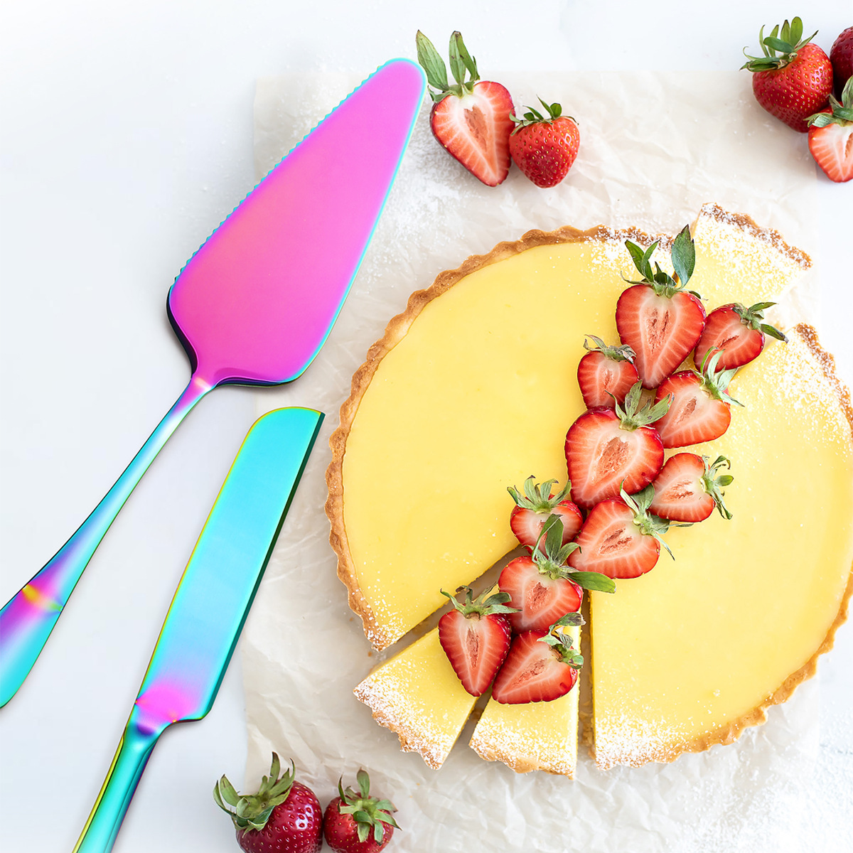 Cross-border Stainless Steel Cake Knife Shovel suit Kitchen Pizza Cutter Creative Baking Household Cream Shovel Knife Gift Box