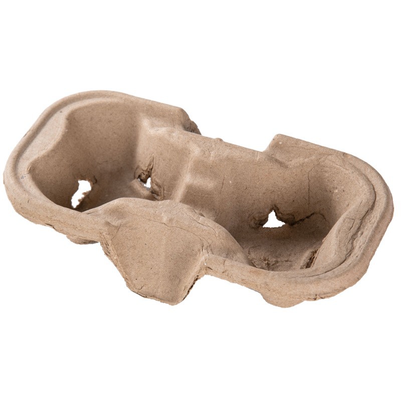 Disposable Milk Tea Cup Holder Single and Double Four Cup Holder Degradable Takeaway Packing Cup Holder Coffee Beverage Drink Base Holder