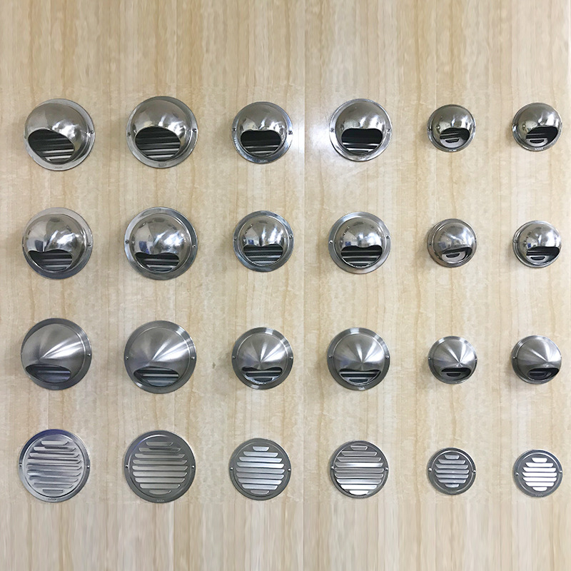 Outdoor 304 Stainless Steel Exhaust Hood Rainproof and Insect-proof Exterior Wall Vent 201 Vent Cap Outlet Pipe Cover