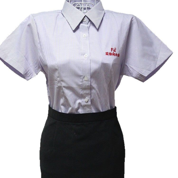 Summer Striped Men's Shirts, Simple Men's Shirts, Dongguan Work Clothes, Factory Clothes, Custom-Made