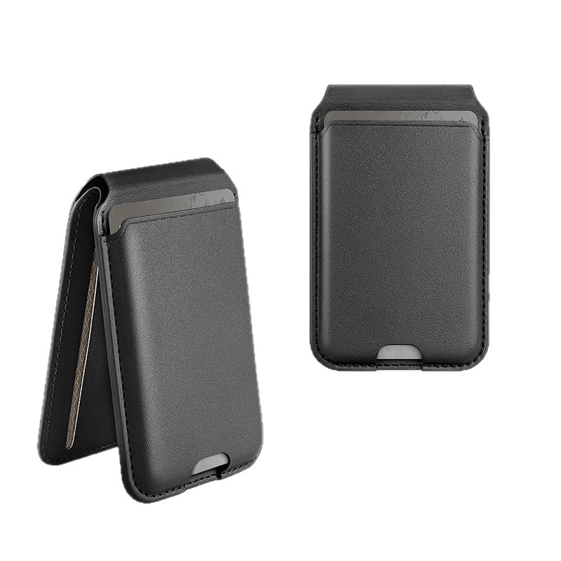 Suitable for iPhone16promax Magnetic Card Holder MagSafe Folding Rotating Bracket Apple Card Holder Anti-theft Brush
