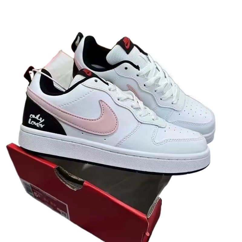 2025 New Air Force Co-Branded White Pink Internet Celebrity High-Looking Campus Style Cute Non-Slip Casual Couple for Men and Women