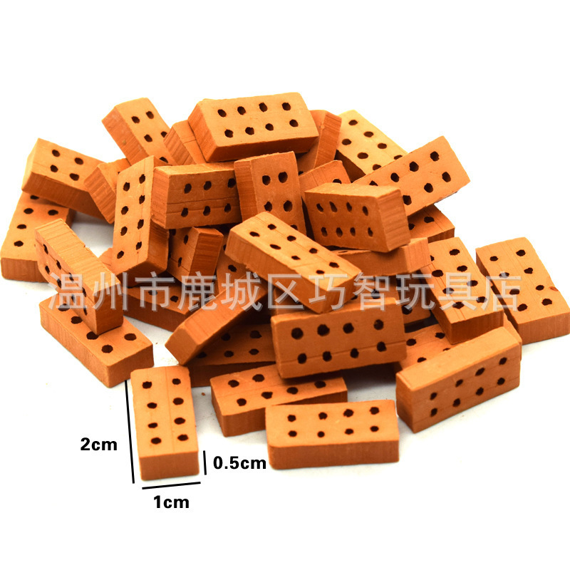 Mini Small Brick Model Blue Brick Red Tile DIY Micro Landscape Architecture Building House Building Toy AliExpress Amazon