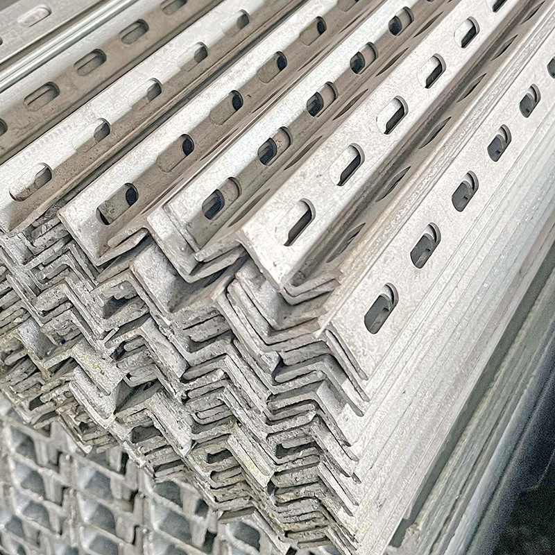 Galvanized Angle Iron Wholesale Punched Angle Steel Rain Gutter Edge Guard Combination Angle Iron 30*30*3mm Steel Processing