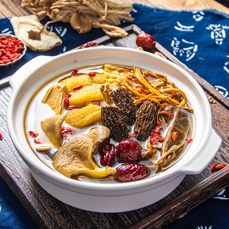 Yunnan Mountain Delicacies Mushroom Soup Bag, Colorful Mushroom Soup Bag, Mushroom Bag, Morel, Matsutake Mushroom Soup Bag, Soup Dry Goods, Whole Box