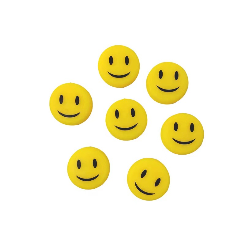 Амортизатор для теннисной ракетки, улыбающееся лицо, прочный, милый, личный, ПВХ, силиконовый, оптовая продажа