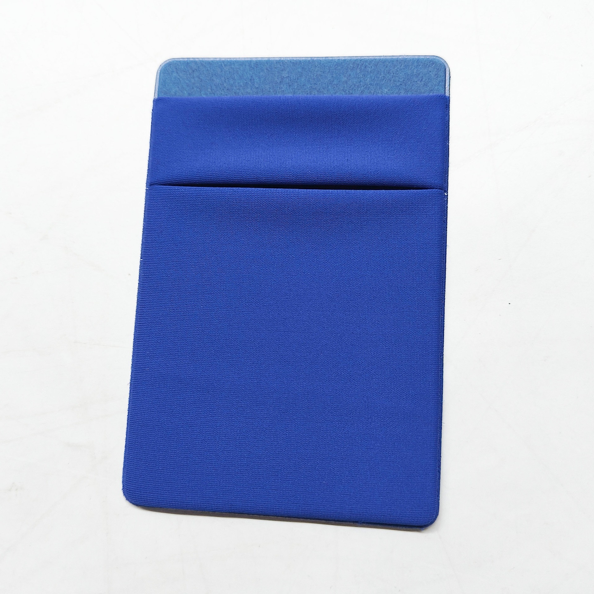 in stock Lycra Fabric Elastic Mobile Phone Sticker Multi-functional Double Layer Mobile Phone Back Sticker Double Oblique Mouth Double Slot Mobile Phone Sticker Card Case