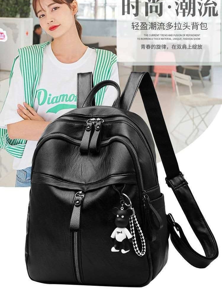 Прямые поставки, рюкзак из PU кожи, большой объем, школьный рюкзак для студентов старших классов, повседневный рюкзак для женщин