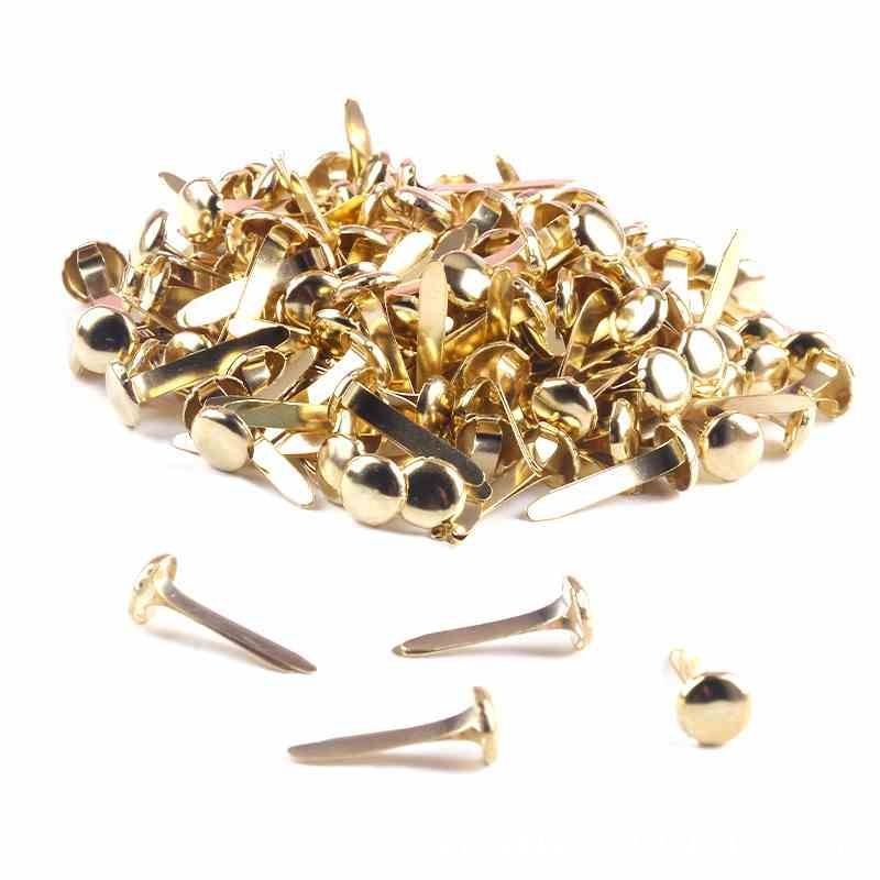 Cross-Border Handmade Two-Pronged Nails, Eco-Friendly Electroplated Gold Thumbtacks, Metal Double-Pronged Nails, Eight-Pronged Children's Iron 19 Nails