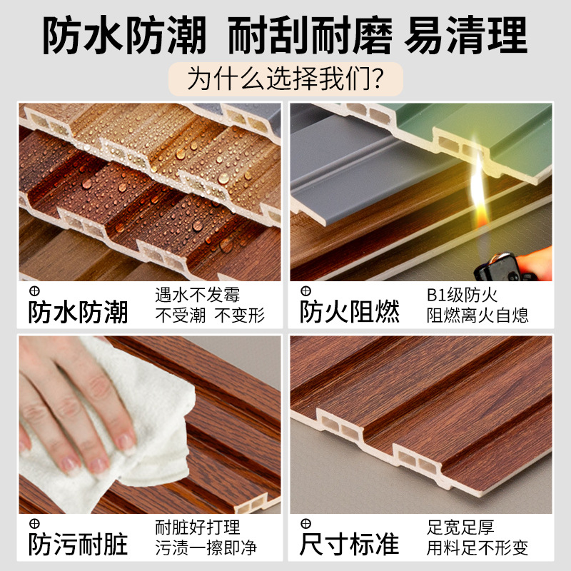 Customized Processing Source Manufacturer Wholesale Ecological Wood Great Wall Board Home Decoration Background Wall Bamboo Wood Fiber Wall Panel Grille
