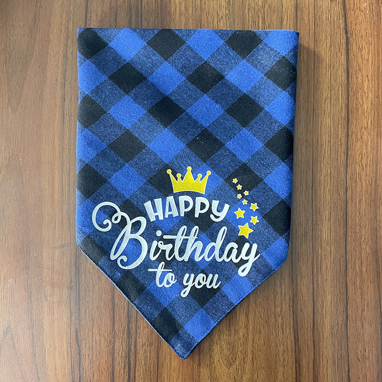 Pet Birthday Saliva Scarf Dog Scarf Triangle Scarf Bow Tie Crown Hat Birthday Banner Balloon Party Props