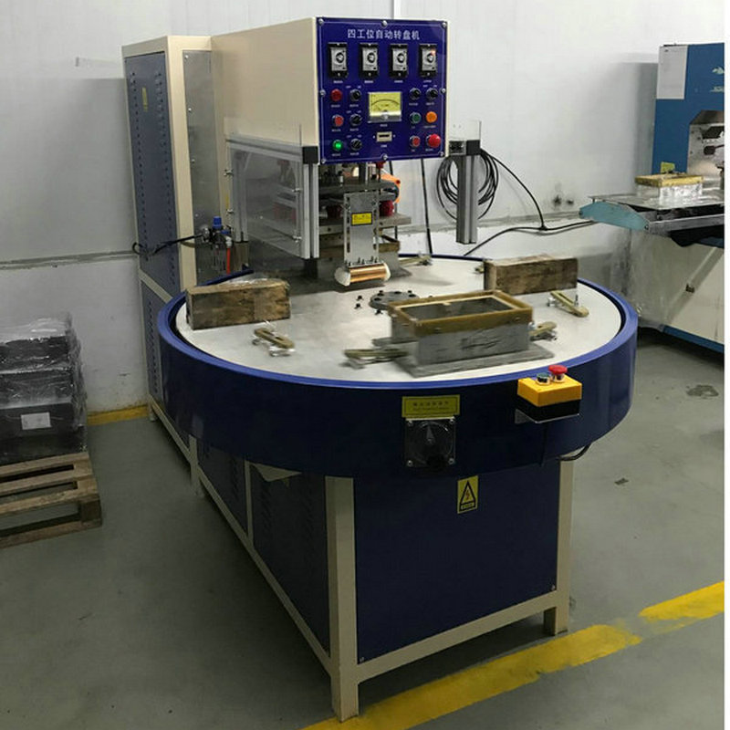 Plastic welding high-frequency machine four-station automatic turntable type high-frequency plastic welding machine PVC heat-closing machine