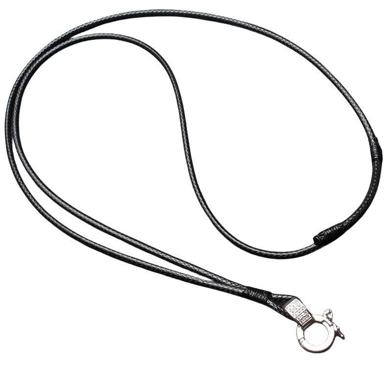 Buddha Amulet Chain Universal Buckle Wax Leather Rope Hand-Knitted Pendant Rope Thai Single Hanging Quick Release Buckle Buddha Amulet Chain Pendant Rope Necklace