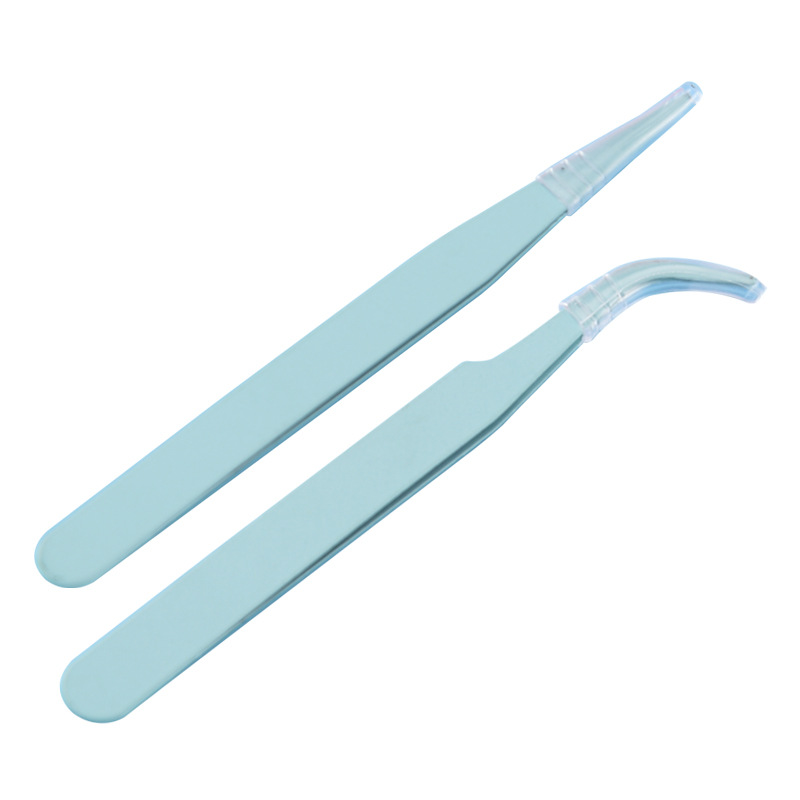 105mm stainless steel color tweezers straight elbow suction card packaging sticker clip tool