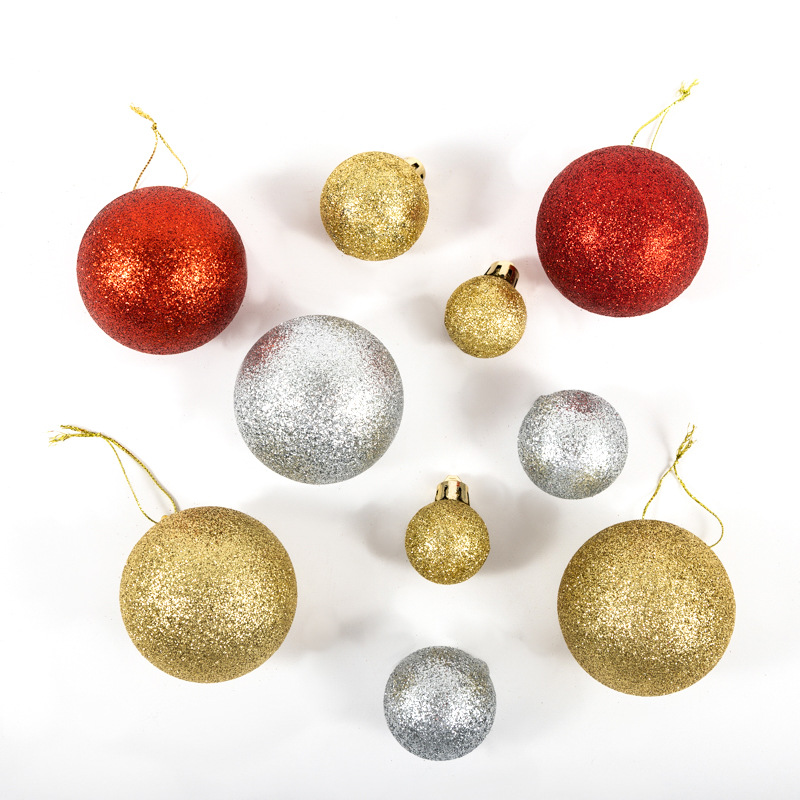 Electroplated Christmas Ball Christmas Decoration Supplies Ball Christmas Tree Pendant Plastic Ball Holiday Shopping Mall Hanging Ball