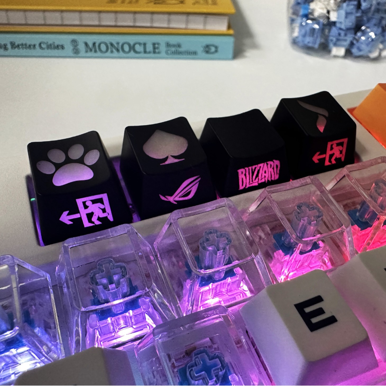 [Picture available] ABS/PBT mechanical keyboard keycap sublimation laser carving personality pattern transparent single wholesale