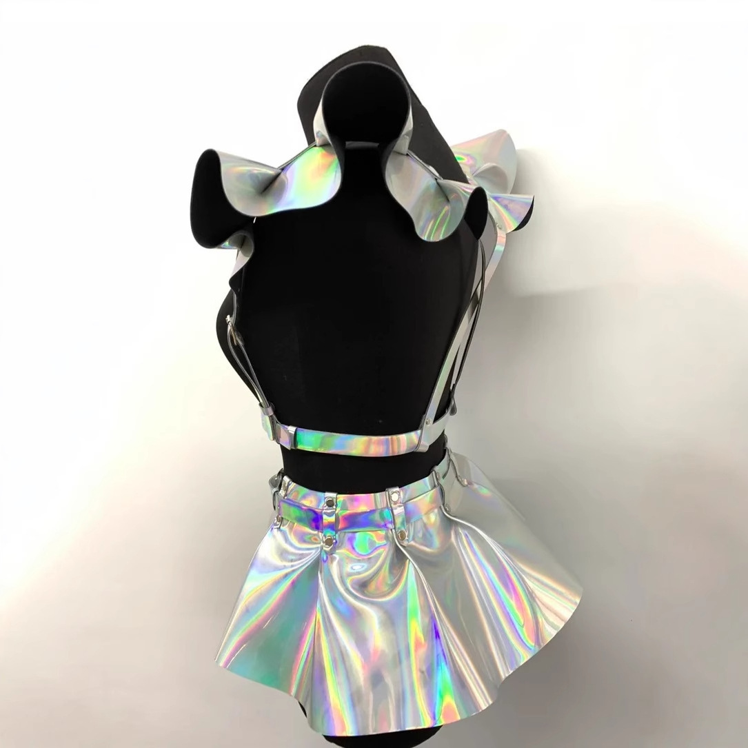 Новый стиль 2025 пояс европейский и американский панк кожаный ремень с подтяжками многоцветный