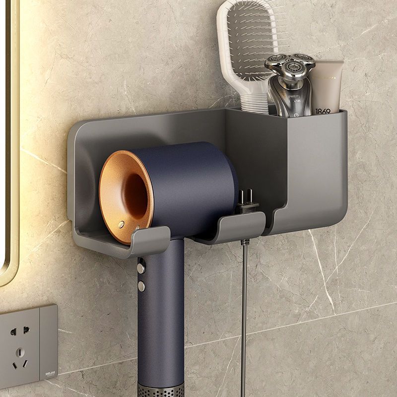 Toilet Hair Dryer rack wall-mounted punch-free hair dryer rack bathroom multi-function hair dryer storage rack