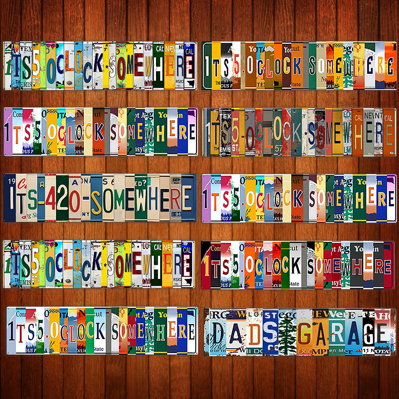 Жестяная картина в наличии, декоративная железная табличка для бара